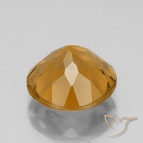 Citrine Gemstone in 11 mm (calibrated) Size for Sale, Citrine Stone in Medium-Light Orange-Gold Color