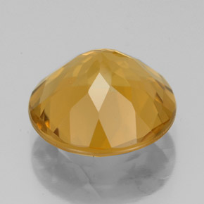 Citrine Gemstone in 11 mm (calibrated) Size for Sale, Citrine Stone in Medium-Light Orange-Gold Color