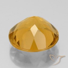 Citrine Gemstone in 12 mm (calibrated) Size for Sale, Citrine Stone in Dark Golden Color