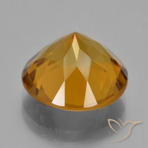 Citrine Gemstone in 14 mm (calibrated) Size for Sale, Citrine Stone in Golden-Brown Color