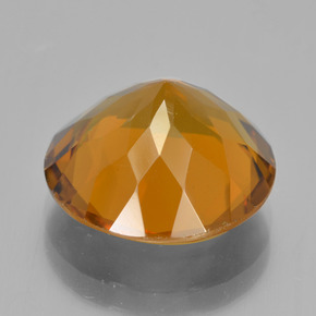 Citrine Gemstone in 14 mm (calibrated) Size for Sale, Citrine Stone in Golden-Brown Color