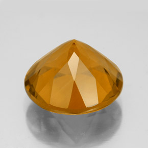 Citrine Gemstone in 14 mm (calibrated) Size for Sale, Citrine Stone in Golden-Brown Color