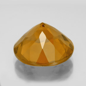 Citrine Gemstone in 14 mm (calibrated) Size for Sale, Citrine Stone in Deep Orange-Gold Color