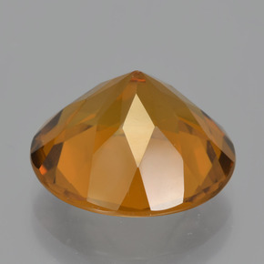 Citrine Gemstone in 14 mm (calibrated) Size for Sale, Citrine Stone in Brownish Orange Color