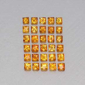 Oro Citrino Gem - 0.1ct Taglio Princess (ID: 341344)