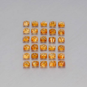 Citrine Gemstones in 3.1 x 3 mm Size for Sale, Citrine Stones in Gold Color
