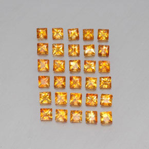 Gold Citrine Gem - 0.1ct Princess-Cut (ID: 341346)