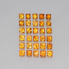 Golden Citrin Edelstein - 0.1ct Prinzess-Schliff (ID: 341347)