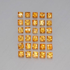 Oro Citrino Gem - 0.1ct Taglio Princess (ID: 341365)