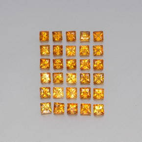 Golden Citrin Edelstein - 0.1ct Prinzess-Schliff (ID: 341623)