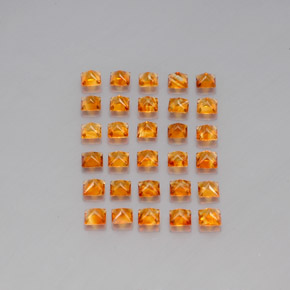 Citrine Gemstone in 3.1 x 3.1 mm Size for Sale, Citrine Stone in Yellow Orange Color