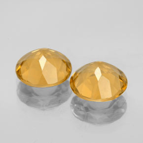 Citrine Gemstone in 8 mm (calibrated) Size for Sale, Citrine Stone in Yellow Golden Color