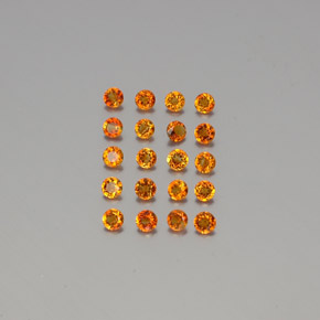 1.08 ct Orange Citrine Gemstone, Citrine Gem in Round Facet Shape for Sale.