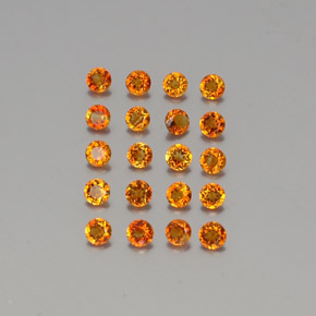 1.08 ct Orange Citrine Stone, Natural Citrine in Round Facet Shape for Sale