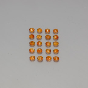 Citrine Gemstone in 2.5 mm (calibrated) Size for Sale, Citrine Stone in Yellow Orange Color