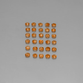 Citrine Gemstone in 2.5 mm (calibrated) Size for Sale, Citrine Stone in Yellow Orange Color