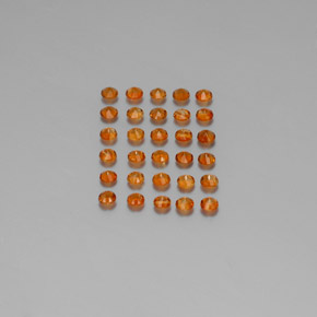 Citrine Gemstone in 2.5 mm (calibrated) Size for Sale, Citrine Stone in Yellow Orange Color
