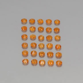 Citrine Gemstone in 2.5 mm (calibrated) Size for Sale, Citrine Stone in Yellow Orange Color