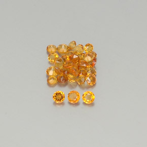 1.16 ct Orange Citrine Gemstone, Citrine Gem in Round Facet Shape for Sale.