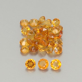 1.16 ct Orange Citrine Stone, Natural Citrine in Round Facet Shape for Sale