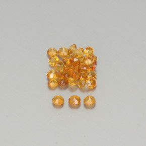 Citrine Gemstone in 2.1 mm Size for Sale, Citrine Stone in Yellow Orange Color