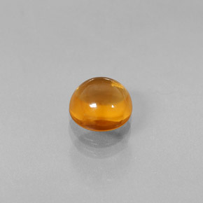 1.99 ct Orange Citrine Stone, Natural Citrine in Round Cabochon Shape for Sale