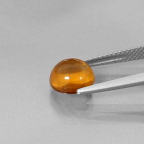 Citrine Gemstone in 8 mm (calibrated) Size for Sale, Citrine Stone in Yellow Orange Color