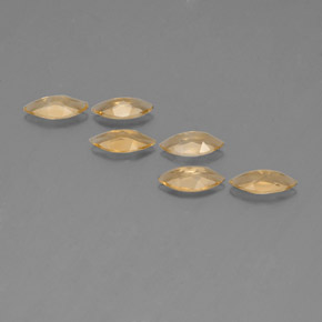 Citrine Gemstone in 8 x 4 mm (calibrated) Size for Sale, Citrine Stone in Yellow Golden Color