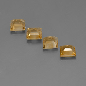 Citrine Gemstone in 5.8 x 5.8 mm Size for Sale, Citrine Stone in Yellow Golden Color