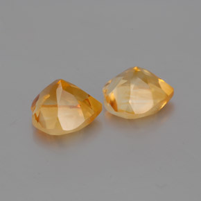 Citrine Gemstone in 7 x 7 mm (calibrated) Size for Sale, Citrine Stone in Yellow Golden Color