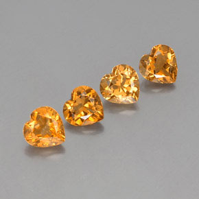 1.1ct Heart Facet Yellow Golden Citrine for sale thumb image of 1.1ct Heart Facet Yellow Golden Citrine (ID: 359061)