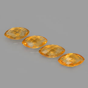 4.4ct Marquise Checkerboard (double sided) Yellow Golden Citrine for sale thumb image of 4.4ct Marquise Checkerboard (double sided) Yellow Golden Citrine (ID: 364640)
