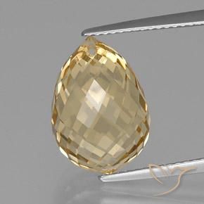 9.20ct Natural Golden-Orange Citrine, Briolette, VVS
