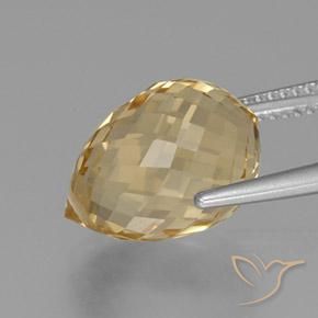 Citrine Gemstone in 15 x 10 mm (calibrated) Size for Sale, Citrine Stone in Golden-Orange Color