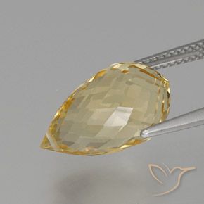 Citrine Gemstone in 15.8 x 9.2 mm Size for Sale, Citrine Stone in Light Golden Color