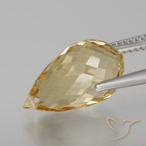 Citrine Gemstone in 15.3 x 8.8 mm Size for Sale, Citrine Stone in Gold Color