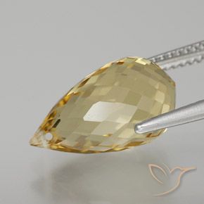 Citrine Gemstone in 15.5 x 8.7 mm Size for Sale, Citrine Stone in Golden Color
