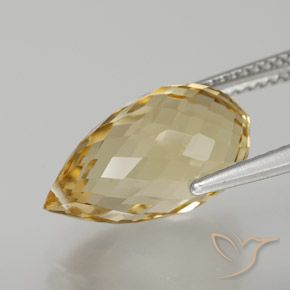 Citrine Gemstone in 15.3 x 8.5 mm Size for Sale, Citrine Stone in Golden Color
