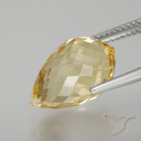 Citrine Gemstone in 14 x 9 mm (calibrated) Size for Sale, Citrine Stone in Light Golden Color