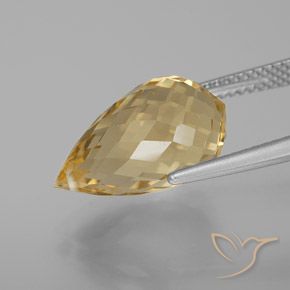 Citrine Gemstone in 15.7 x 9.1 mm Size for Sale, Citrine Stone in Golden Color
