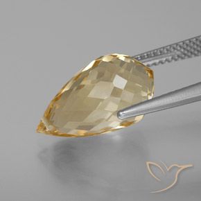 Citrine Gemstone in 15.9 x 9 mm Size for Sale, Citrine Stone in Golden Color