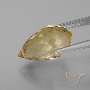 Citrine Gemstone in 15.7 x 9 mm Size for Sale, Citrine Stone in Golden Orange Color