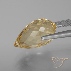Citrine Gemstone in 15.7 x 8.9 mm Size for Sale, Citrine Stone in Light Golden Color