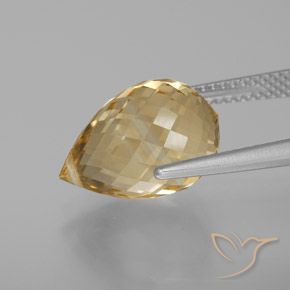 Citrine Gemstone in 14.1 x 9.4 mm Size for Sale, Citrine Stone in Golden Orange Color