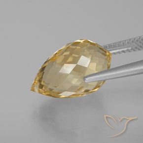 Citrine Gemstone in 15.1 x 9.3 mm Size for Sale, Citrine Stone in Light Brownish Golden Color
