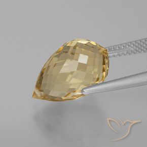 Citrine Gemstone in 14.7 x 9.2 mm Size for Sale, Citrine Stone in Light Golden Color