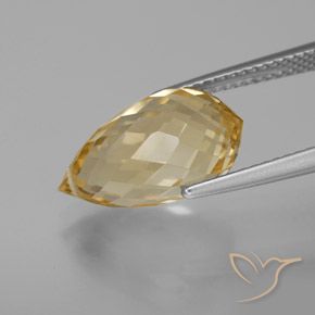 Citrine Gemstone in 15.2 x 8.5 mm Size for Sale, Citrine Stone in Light Golden Color