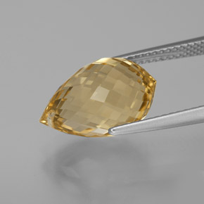 Citrine Gemstone in 14.5 x 9 mm Size for Sale, Citrine Stone in Light Golden Color