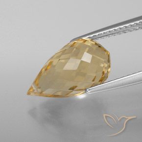 Citrine Gemstone in 13.7 x 7.9 mm Size for Sale, Citrine Stone in Golden-Orange Color