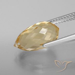 Citrine Gemstone in 13.6 x 7.4 mm Size for Sale, Citrine Stone in Golden-Orange Color